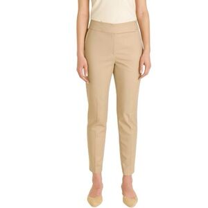OSMAN Women's Cotton/linen Light Khaki Slim Fit Tailored Ankle Pants size 4
